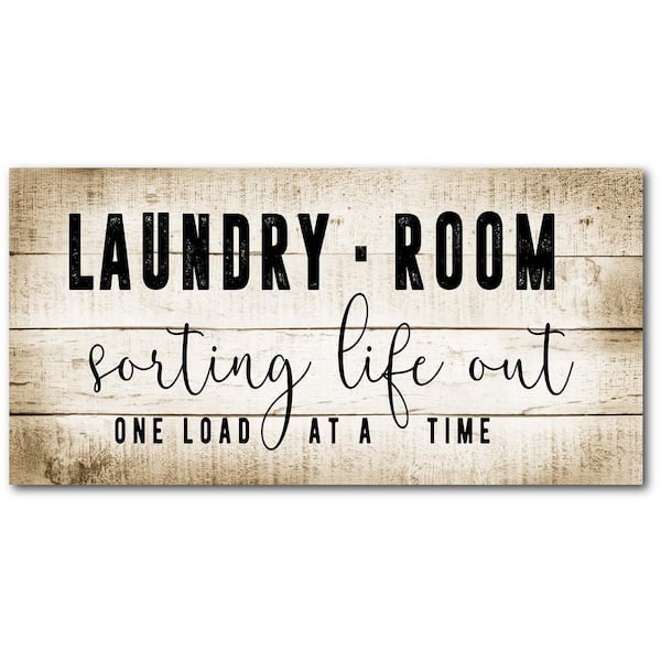 Courtside Market Laundry Room Gallery-Wrapped Canvas Wall Art 48 in. x 24 in.