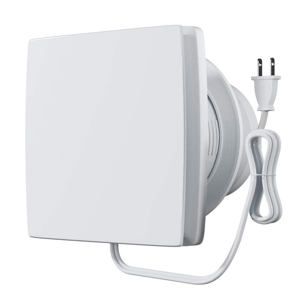 1-Piece Bathroom Accessory Set in White, 4 in. Wall Mount Bathroom Exhaust Fan with Backdraft Damper, 56 CFM price history on PriceWatchPro