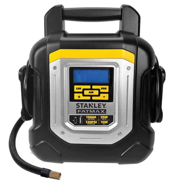 Stanley 1500 Amp Portable Jump Starter with Air Compressor J15CF