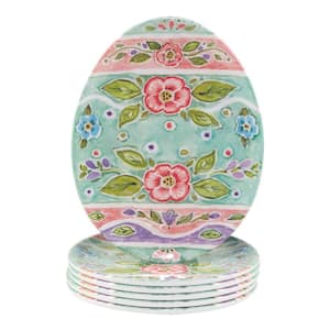 Joy of Easter Multicolored Melamine Dinner Plate Set Of 6