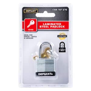 30 mm 1 in. Laminated Steel Shackle Keyed Padlock (Includes 2 Keys)