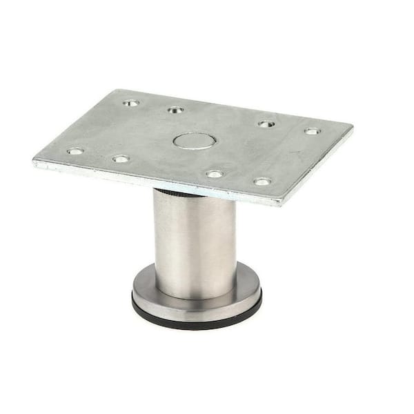 Richelieu Hardware 1 in. (25 mm) Stainless Steel Stainless Steel 201 Round Furniture Leg with leveling Glide