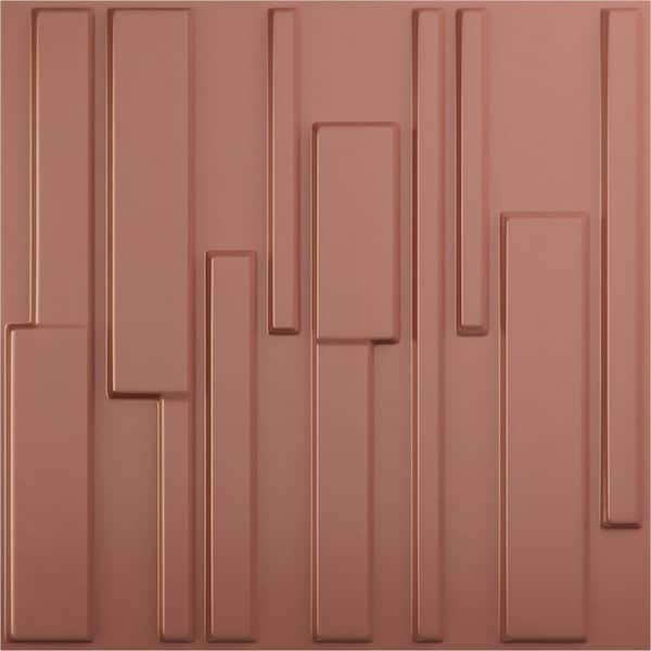 Ekena Millwork 19 5/8 in. x 19 5/8 in. Wigan EnduraWall Decorative 3D Wall Panel, Champagne Pink (Covers 2.67 Sq. Ft.)