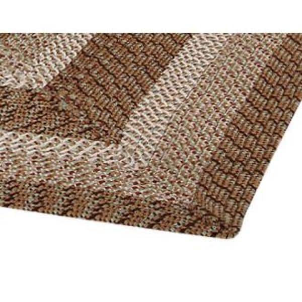 Country Stripe Braid Collection Straw Stripe 24" x 68" x 68" L-Shape 100% Polypropylene Reversible Area Rug