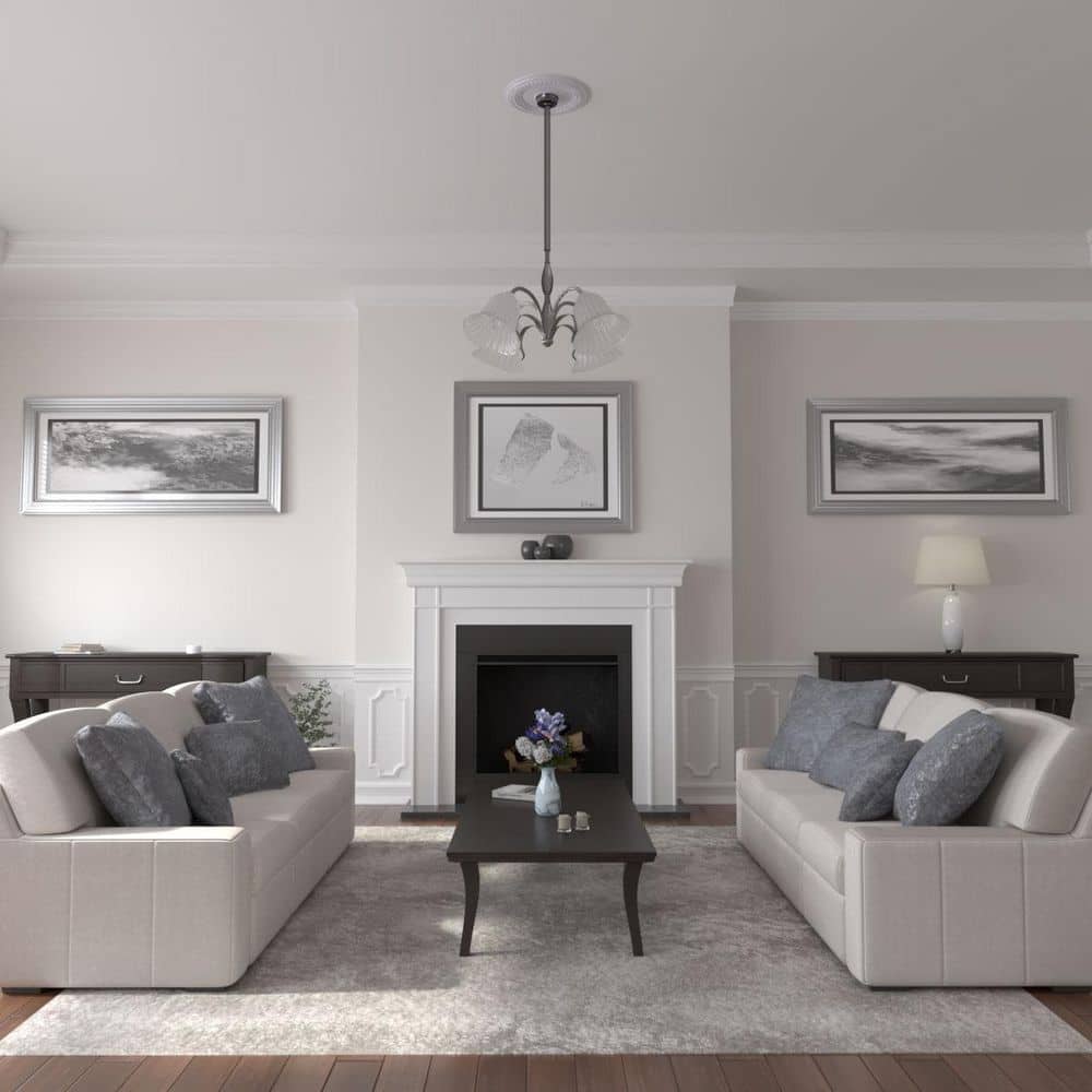 Ultra Pure White High-Density Ceiling Medallion