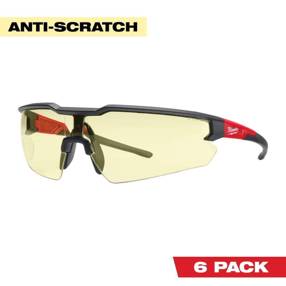 Safety Glasses with Yellow Anti-Scratch Lenses (6-Pack) price history on PriceWatchPro