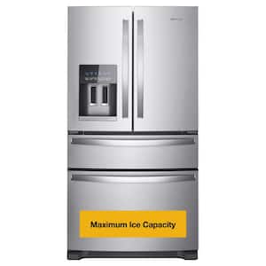 36 in. 24.5 cu. ft. Standard Depth French Door Refrigerator in Fingerprint Resistant Stainless Steel