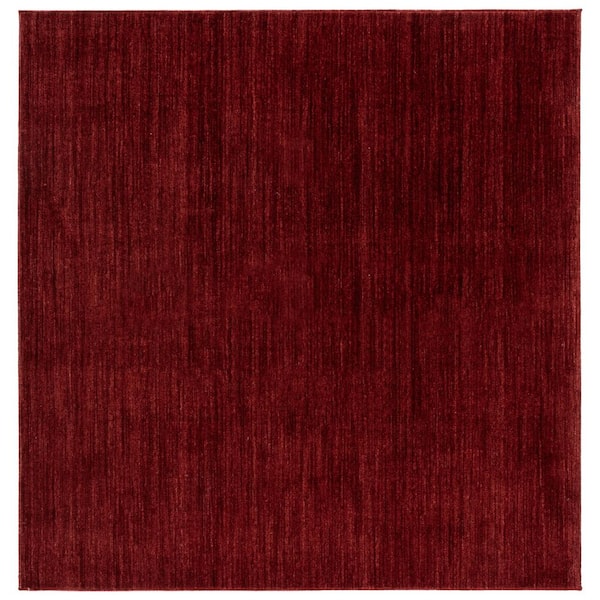 SAFAVIEH Mabel 7 ft. x 7 ft. Red/Dark Red Solid Color Distressed Square ...