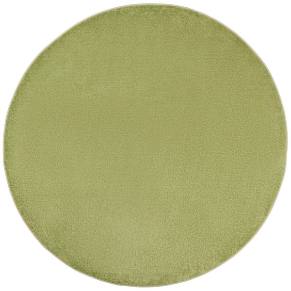 Green 8 ft. x 8 ft. Woven Polypropylene Indoor/Outdoor Area Rug