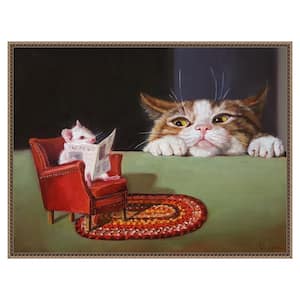 "Uninvited" by Lucia Heffernan 1-Piece Floater Frame Giclee Animal Canvas Art Print 23 in. x 30 in.