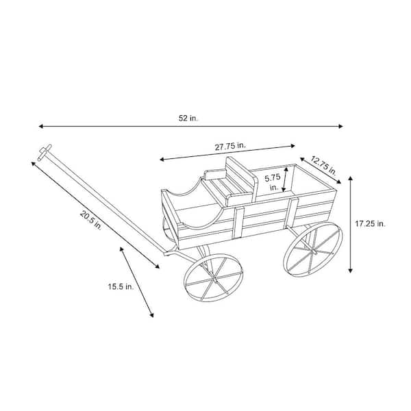 Decorative Buckboard Wagon Garden Planter