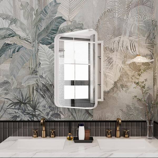 Boosicavelly 15.74 in. W x 23.60 in. H Rectangular Metal Medicine Cabinet with Mirror