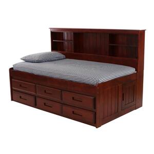 Twin Daybed with six drawers in Rich Merlot