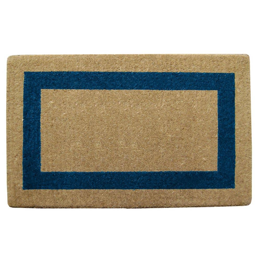 Heavy Duty Blue 22 in. x 36 in. Coir Plain  Single Picture Frame Indoor Outdoor Door Mat price history on PriceWatchPro