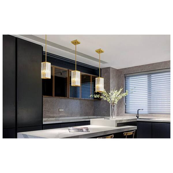ZHLWIN Home Lighting 1-Light Gold Rectangle Modern Pendant Light
