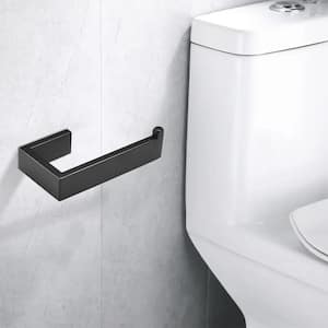 Wall Mounted Stainless Steel Toilet Paper Holder Wall Mounted in Matte Black