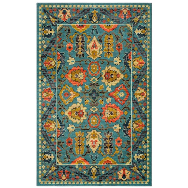 Mohawk Home Gwyneth Blue 5 ft. x 8 ft. Oriental Area Rug
