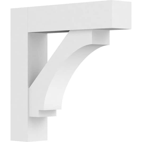 Ekena Millwork Standard Imperial 5 in. W x 24 in. H x 24 in. D Signature Urethane Polyurethane Bracket With Block Ends