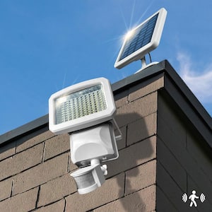 10-Watt 180-Degree White Motion Activated Outdoor Integrated LED Flood Light with Adjustable Head