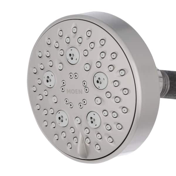 Avira 4-Spray 4.1 in. Single Wall Mount Fixed Shower Head in Spot Resist Brushed Nickel