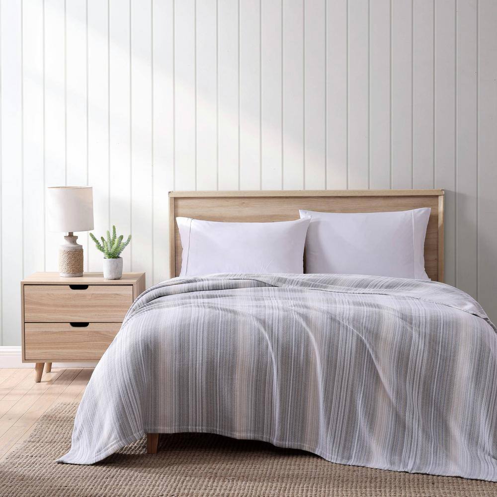 King Dune Cotton Reversible Striped Blanket