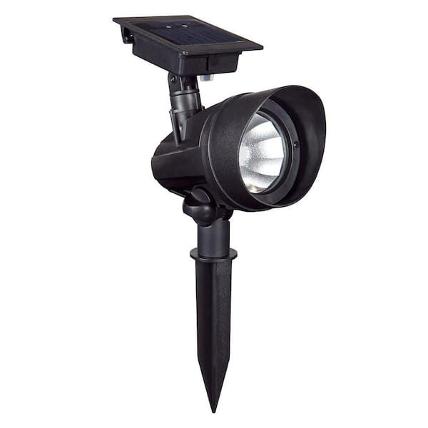 Duracell Solar Powered Black Outdoor LED Spot Light (6-Pack)