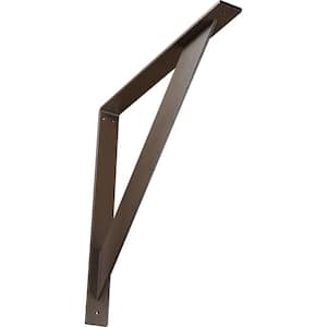 2 in. x 20 in. x 20 in. Steel Hammered Brown Traditional Bracket