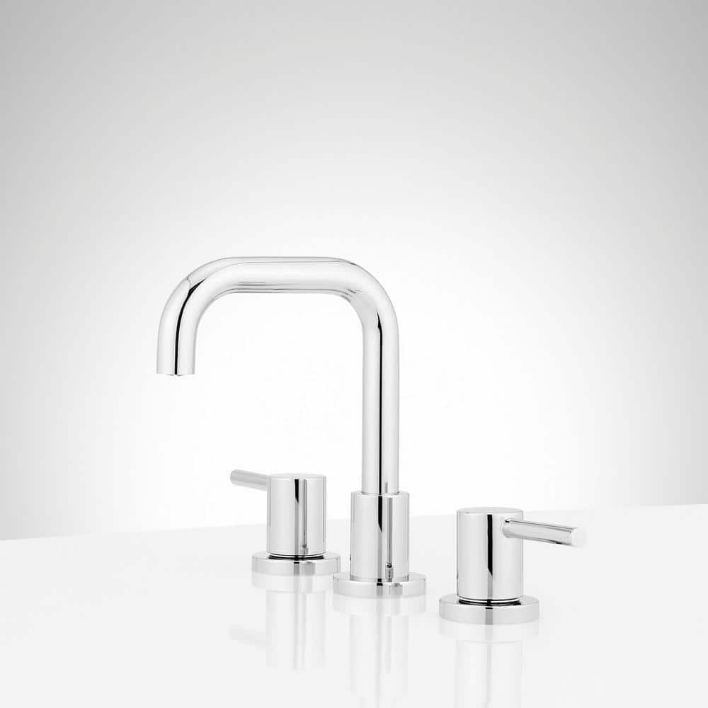 SIGNATURE HARDWARE Lexia 8 in. Widespread Double Handle Bathroom Faucet ...