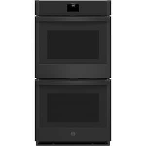 27 in. Double Smart Convection Wall Oven with No-Preheat Air Fry in Black
