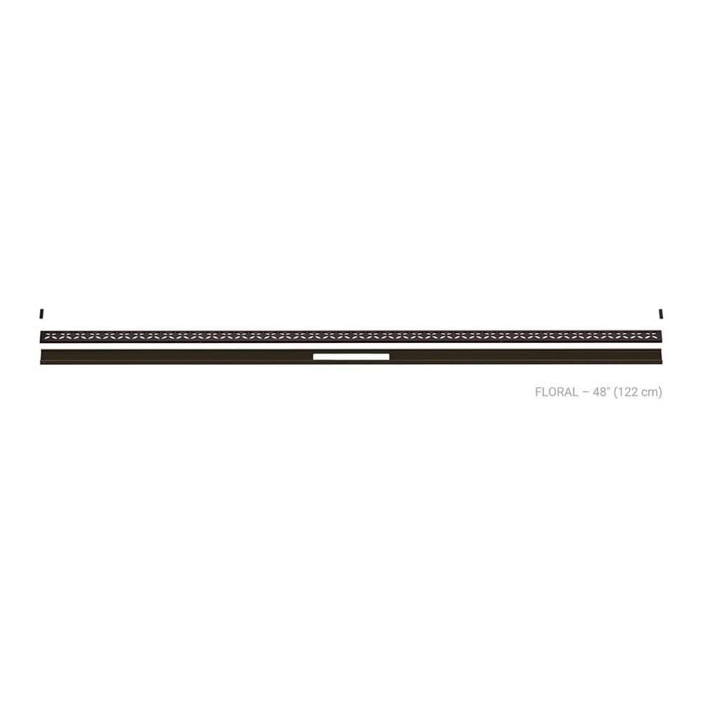 Kerdi-Line-Vario Bronze 48 in. Floral Grate and Channel Floor Installation Kit for Accessory price history on PriceWatchPro