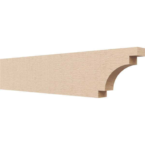 Ekena Millwork 2-in. x 6-in. x 28-in. Mediterranean Woodgrain, Primed Tan Timberthane Polyurethane Rafter Tail Brace