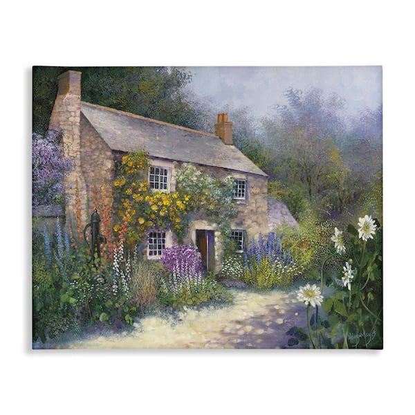 Stupell Industries Gardener's Cottage View by Hilary Mayes Unframed Architecture Graphic Art Print 24 in. x 30 in.