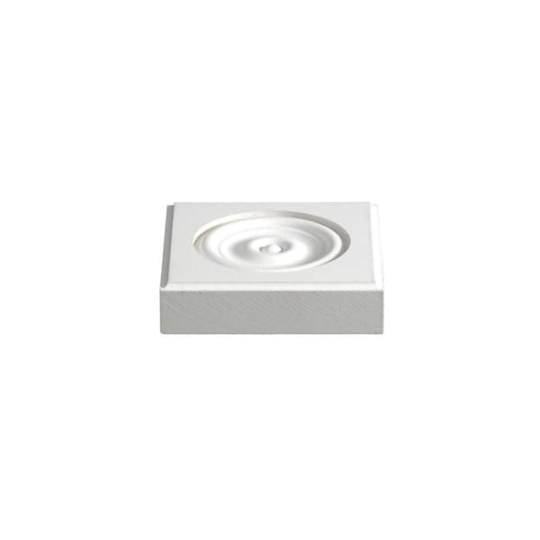 3-1/2 in. x 3-1/2 in. x 1 in. Pine Rosette