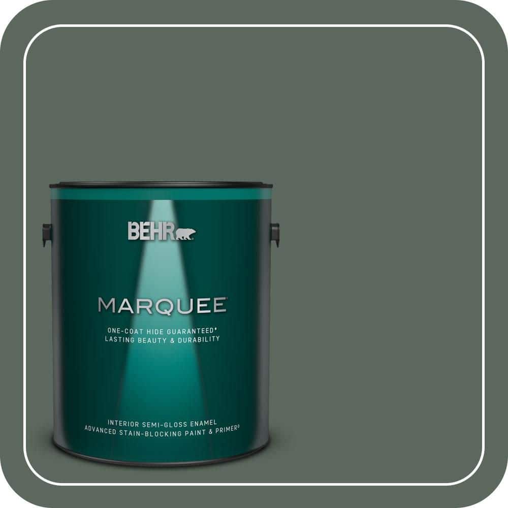 1 gal. #N420-6 Pine Mountain One-Coat Hide Semi-Gloss Enamel Interior Paint & Primer price history on PriceWatchPro
