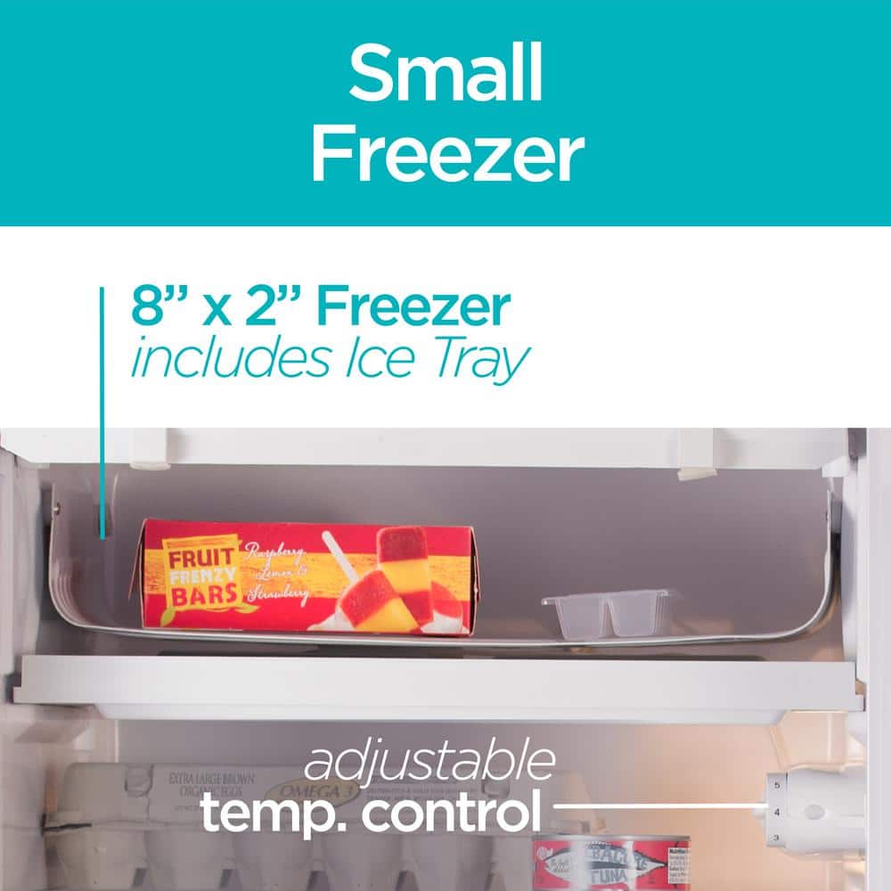 BLACK+DECKER Compact Refrigerator 4.3 Cu. Ft. with True Freezer, White