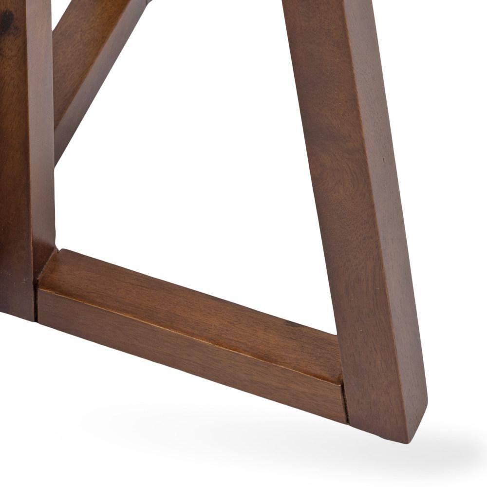 Avery Round Walnut Brown Mango Wood Side Table