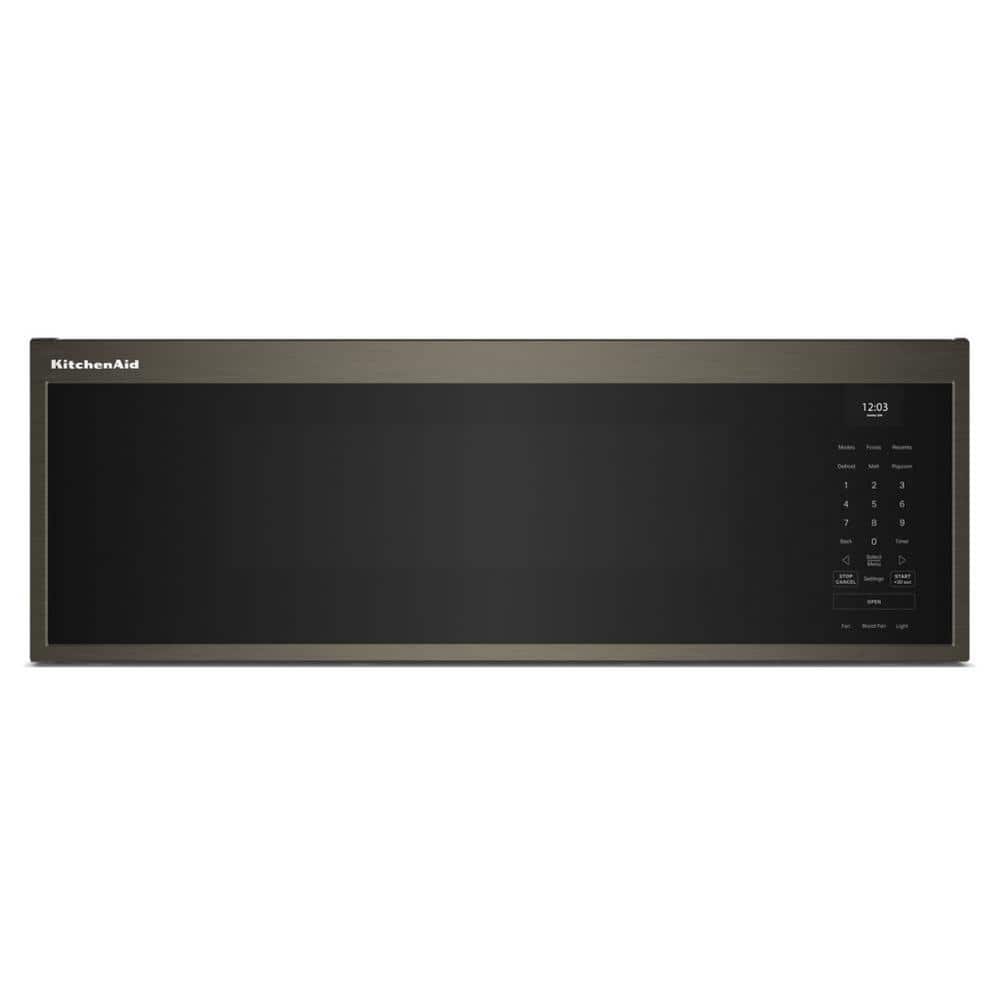 30 in. Smart Low Profile 1.1 cu. ft. Microwave Hood Combination in Black Stainless Finish with Dual Fan Ventilation