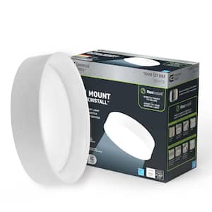 Flexinstall Cove 10 in. White Integrated LED Recessed Ceiling Light with 5CCT Plus DuoBright