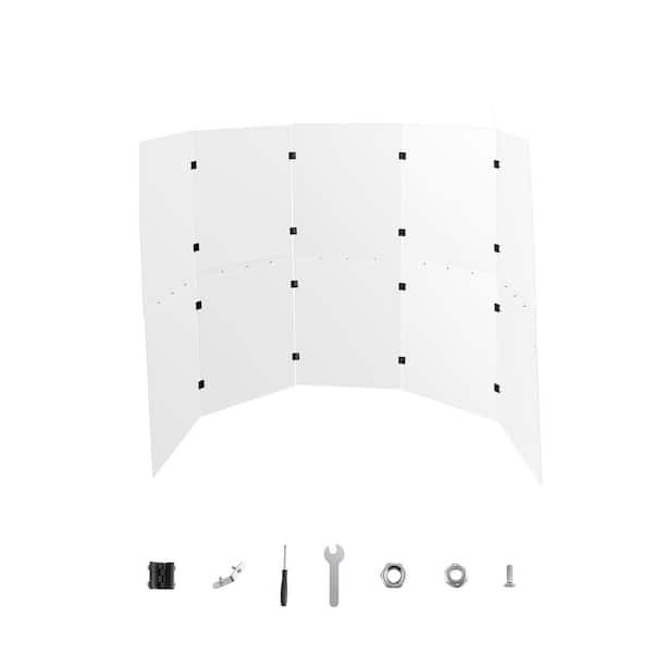 5-Panel Drum Shield, 2 ft. x 5 ft. Portable Acrylic Sound Barrier with Zinc Alloy Hinges for Music Venues, Concert Halls