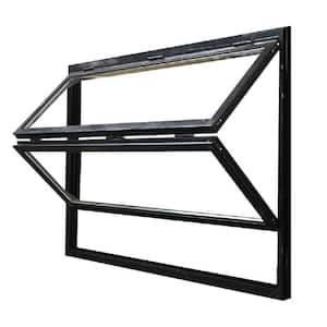 60 in. x 42 in. Elite Awning Slide Up Window in Black