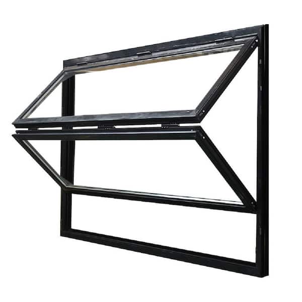 Avora Doors and Windows 60 in. x 42 in. Elite Awning Slide Up Window in Black