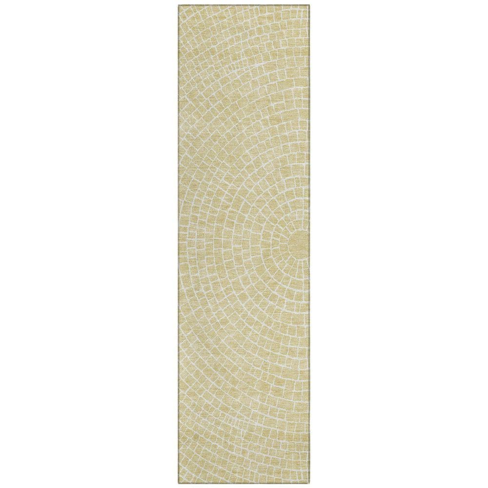 Chantille Machine Washable Indoor/Outdoor Abstract ACN2455 Wheat 2 ft. x 7 ft. Runner Rug price history on PriceWatchPro