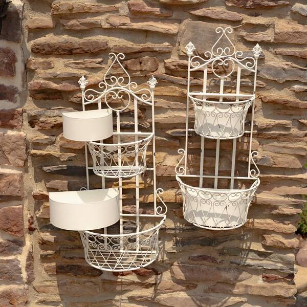Zaer Ltd. International London 1820 Large Antique White Metal Wall