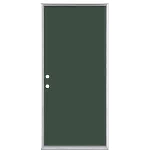36 in. x 80 in. Flush Right-Hand Inswing Conifer Painted Steel Prehung Front Exterior Door No Brickmold