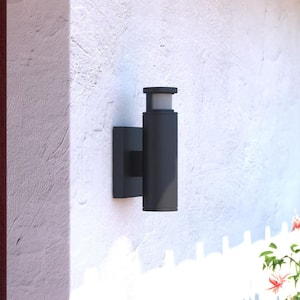 Chiasso Black LED Motion Sensor Dusk to Dawn Dark Sky Outdoor Wall Light