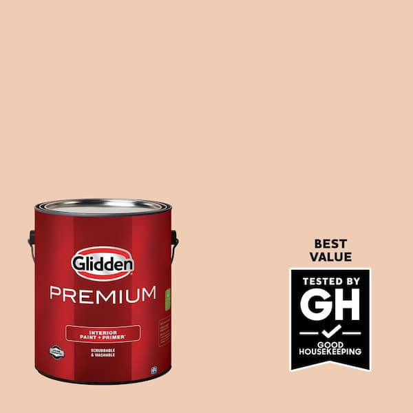 Glidden Premium 1 gal. PPG1201-3 Peach Darling Flat Interior Latex Paint
