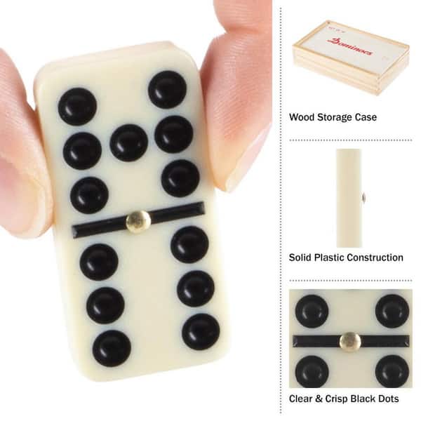 Hey! Play! 55-Piece Double-Nine Dominoes Set with Case W350005