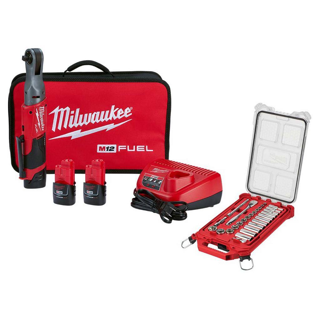 Milwaukee M12 3/8" Cordless Ratchet (Tool Only) – Compact, Brushless Power For Tight Spaces
