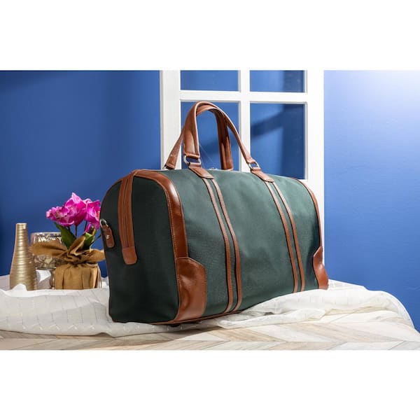 McKlein Kinzie 20 Leather, Two-Tone, Tablet Carry-All Duffel Bag Black
