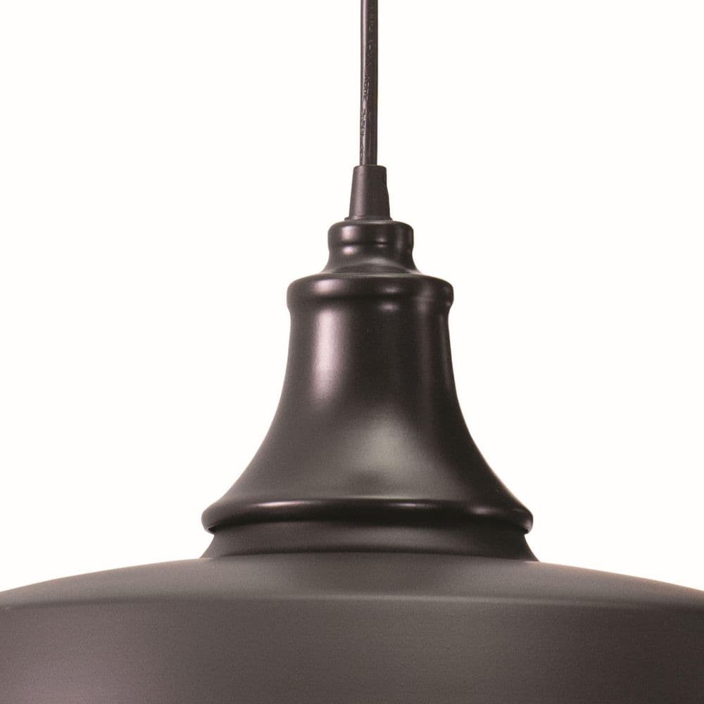 Dorado 15" Dark Bronze and Gold Farmhouse Pendant Light